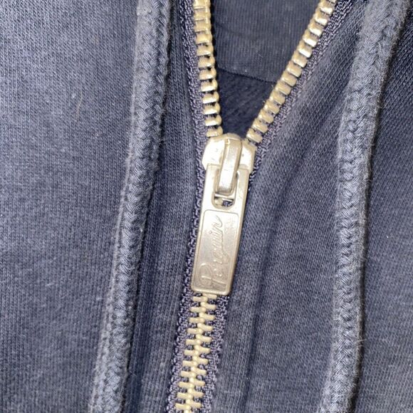 Original Penguin Full Zip Fleece Embroidered Pete Hoodie Navy Large - Picture 6 of 8